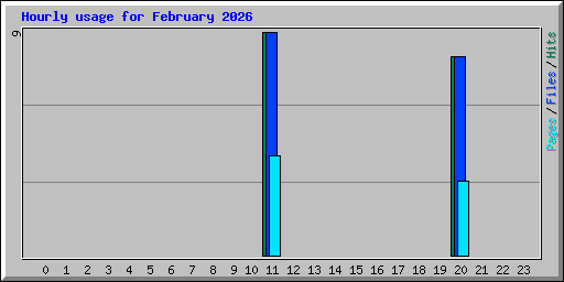Hourly usage for February 2026