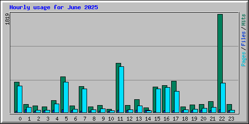 Hourly usage for June 2025