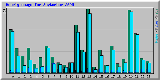 Hourly usage for September 2025