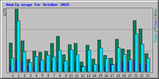 Hourly usage for October 2025