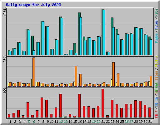 Daily usage for July 2025
