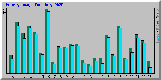 Hourly usage for July 2025