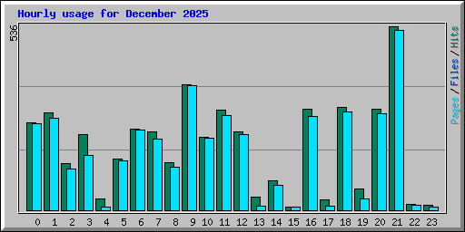 Hourly usage for December 2025