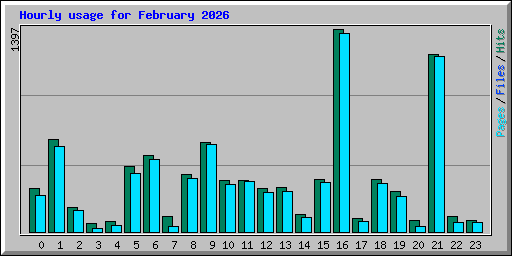 Hourly usage for February 2026